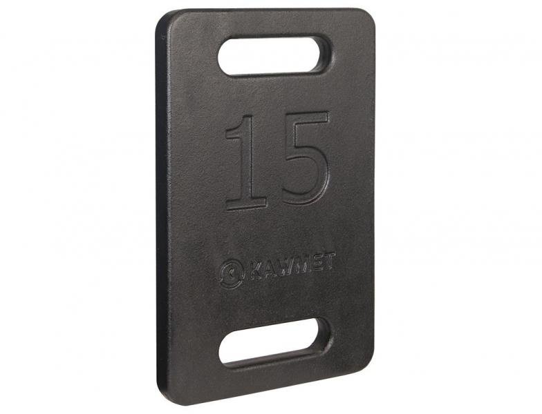 Kawmet Obciążenie Żeliwna płyta treningowa z uchwytem 15 kg