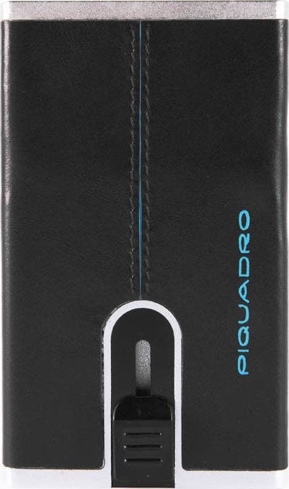 Piquadro Piquadro, Blue Square, Leather, Card Holder, Square Sliding System, PP4825B2R-R, Black, For Men For Men