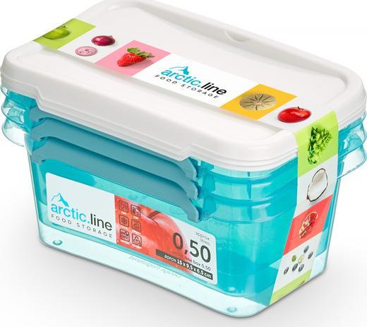 Moxom POJEMNIKI PLASTIKOWE NA ŻYWNOŚC PUDEŁKA 0,5L 3szt MOXOM