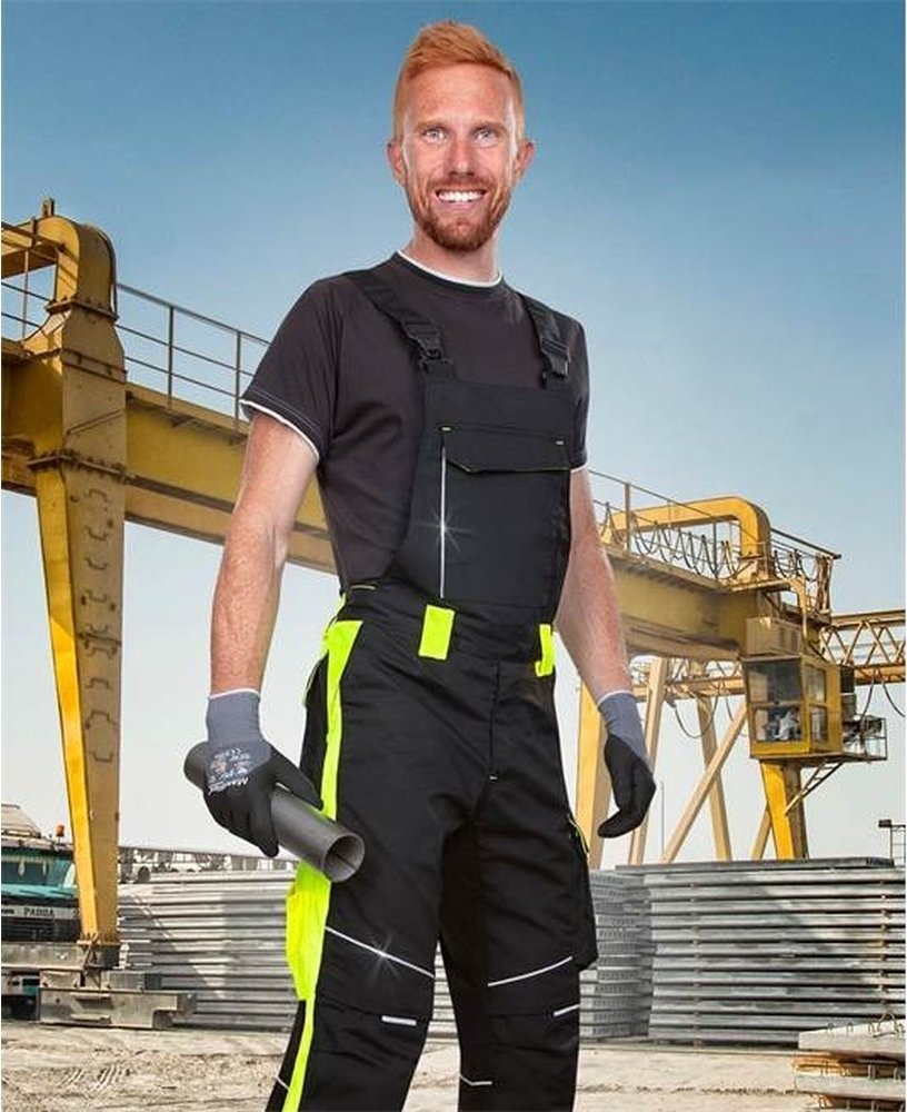 Ardon NEON ogrodniczki - dopracowana sylwetka, wielofunkcyjna kieszeń miechowa na boku, kieszeń komórka 5,6 48