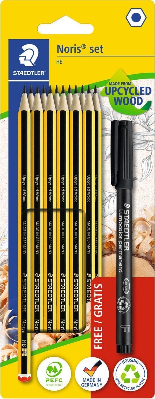 Staedtler STAEDTLER Bleistifte Set Noris 100% PEFC + 1 Lumocolor retail