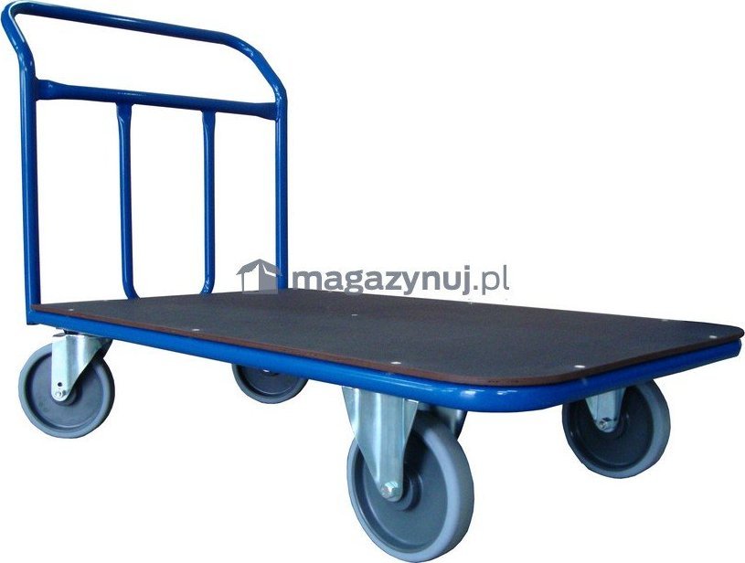 WiZ Wózek platformowy jednoburtowy. Poręcz spawana. Wym. 1200x700mm (Ładowność: 250kg)
