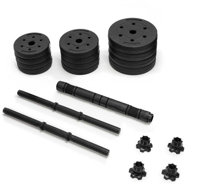 Hantle do ćwiczeń regulowane 20 kg zestaw obciążeń gryf do treningu siłowego UNIWERSALNY