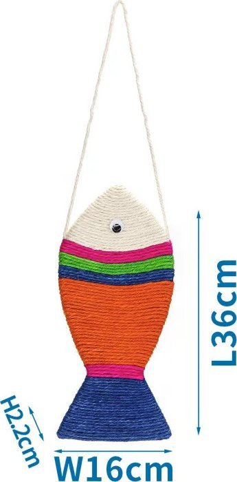 Nobleza Kolorowy drapak dla kota w kształcie ryby Kolorowy drapak dla kota w kształcie ryby