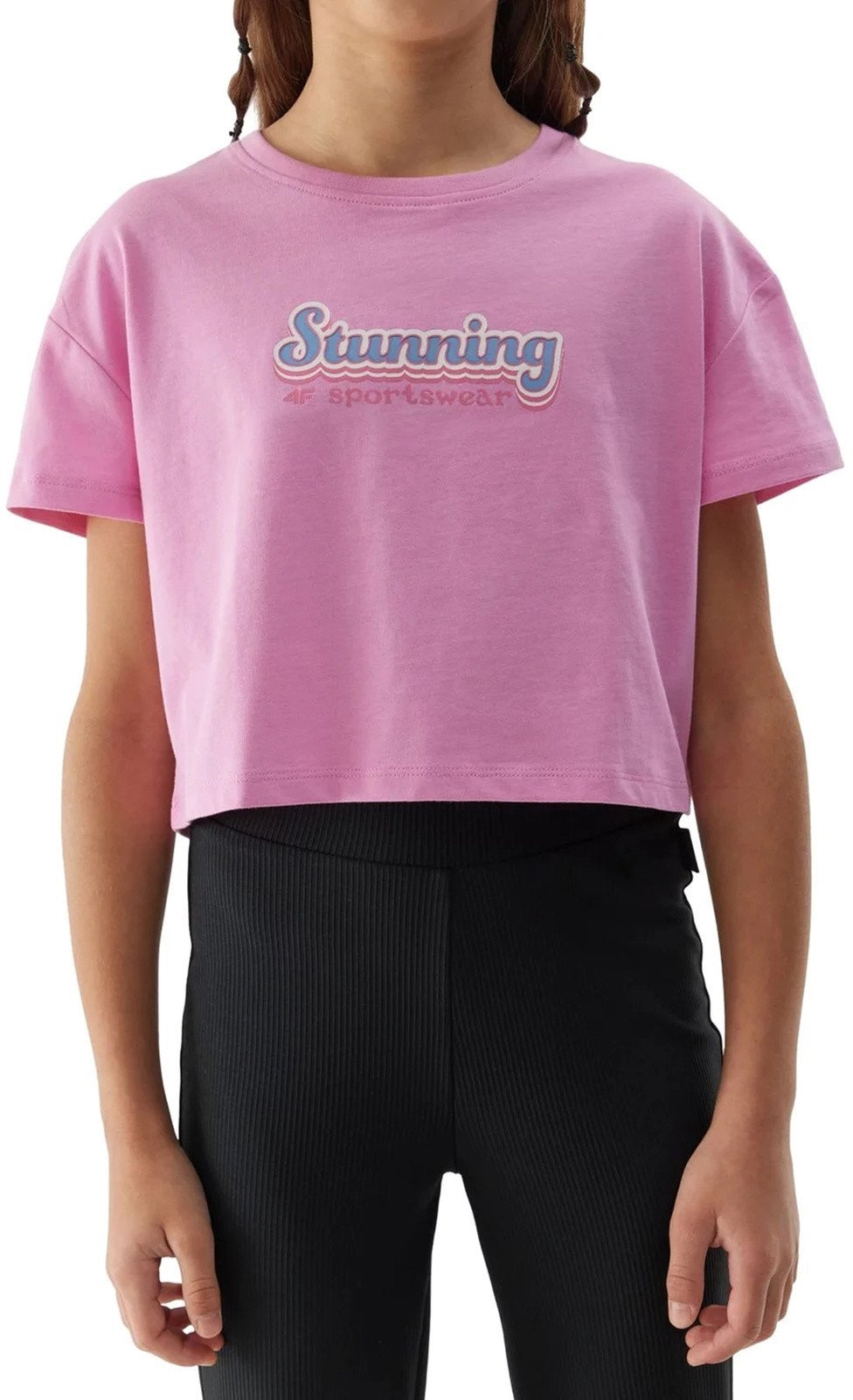 4f KOSZULKA DZIEWCZĘCA CROP TOP F1151 4FJWSS24TTSHF1151-56S