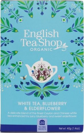 English Tea Sho Herbata biała z dzikim bzem i borówką (20x2) BIO 40g