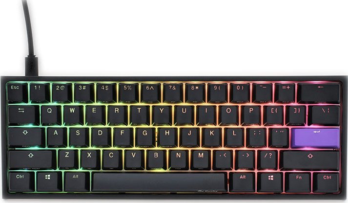 Klawiatura Ducky Ducky One 2 Pro Mini Gaming Tastatur, RGB LED - Cherry Silent Red (US)