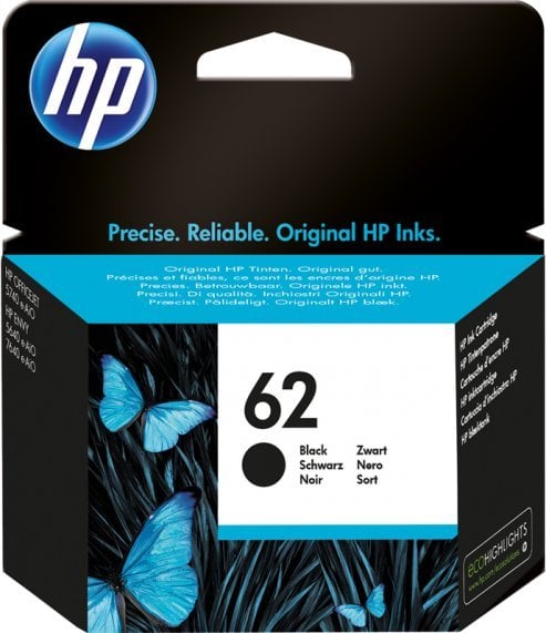 Tusz HP HP 62 Juodas Ink Cartridge, 200 pages, for HP ENVY 5540, 5640, 5740