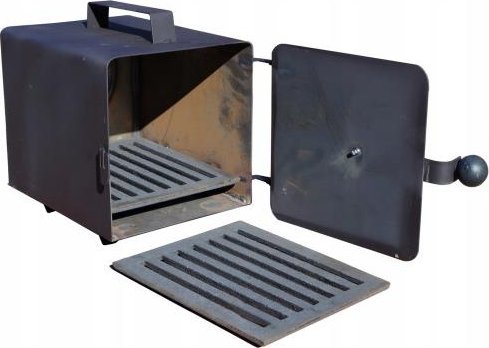 QLS DUŻE PALENISKO Z RUSZTEM ŻELIWNYM 20 X 20 X 25 CM