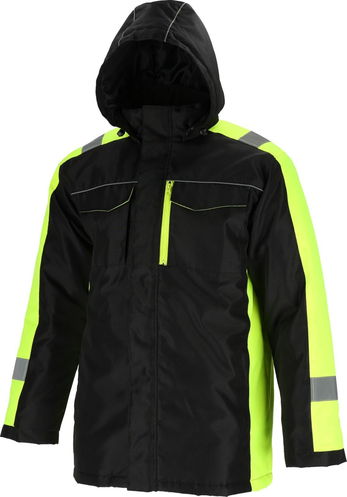 Kurtka męska Lahti Pro Kurtka ocieplana z kapturem, czarno-żółta, "3xl", ce, lahti