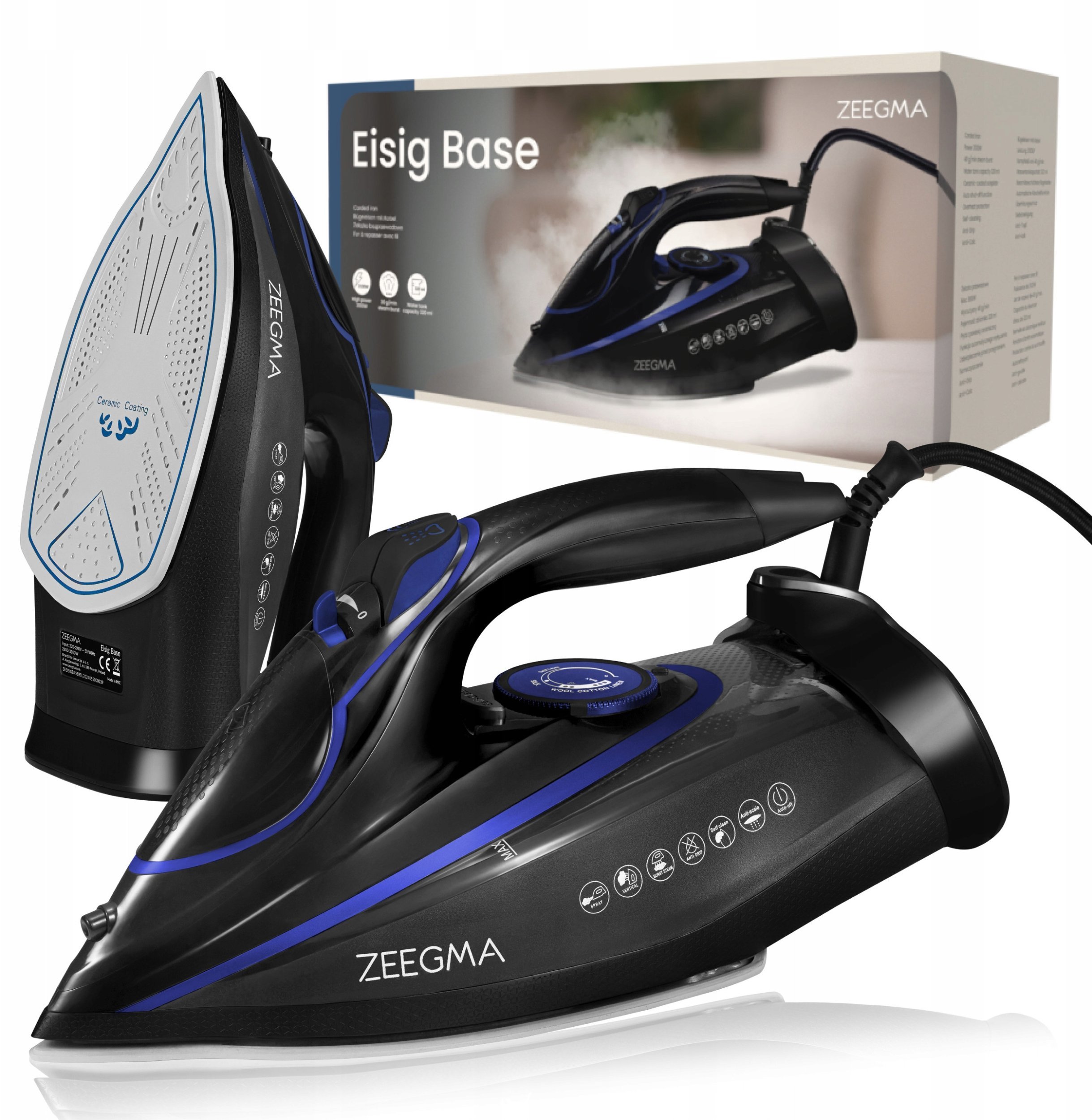 Żelazko przewodowe Zeegma EISIG BASE