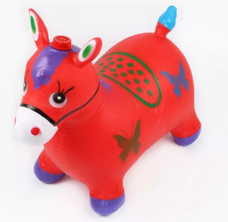 Konik Gumowy Skoczek Do Skakania Muzyka Ef. Świetlne Czerwonmy