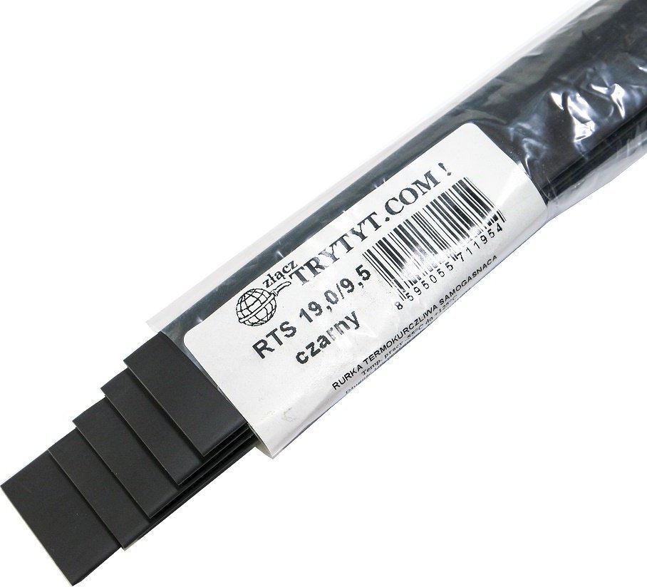 Trytyt 5x Koszulka termokurczliwa RTS 19/9,5 czarna