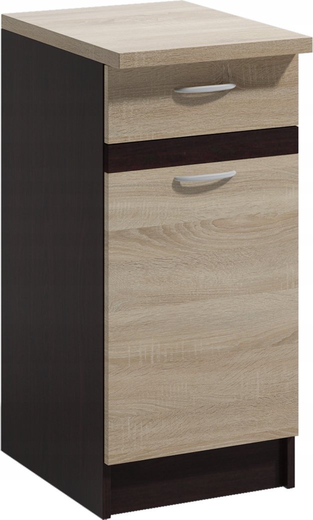 Vivaldi Meble Szafka kuchenna Livia dolna 40 cm (Dąb Sonoma Jasny/Ciemny)