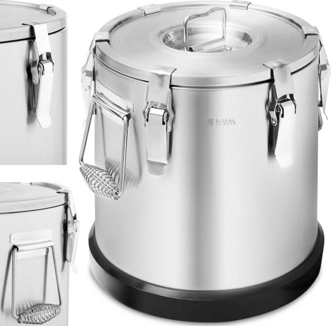 Royal Catering Termos pojemnik termiczny gastronomiczny do transportu żywności STAL 15 l