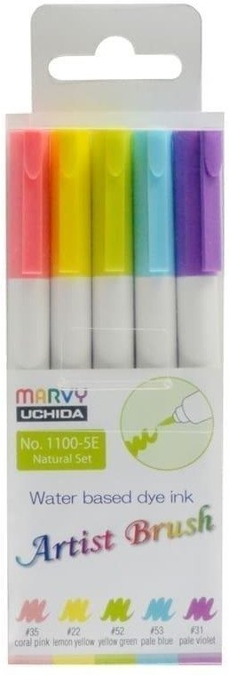 Flamastry kolorowe Artist Brush Natural 5 kolorów