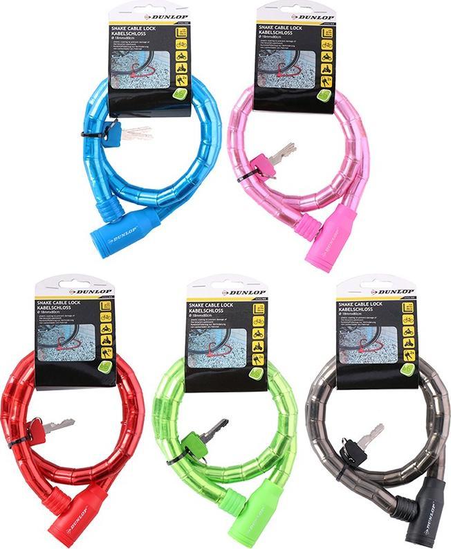 Dunlop Dunlop - antykradzieżowe zapięcie rowerowe na kluczyk (czarny)