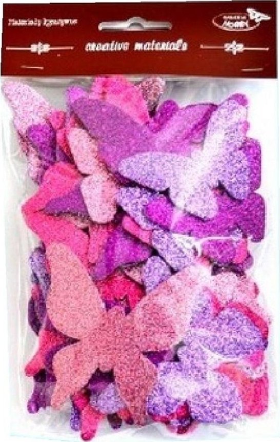 Motyle brokatowe 52szt