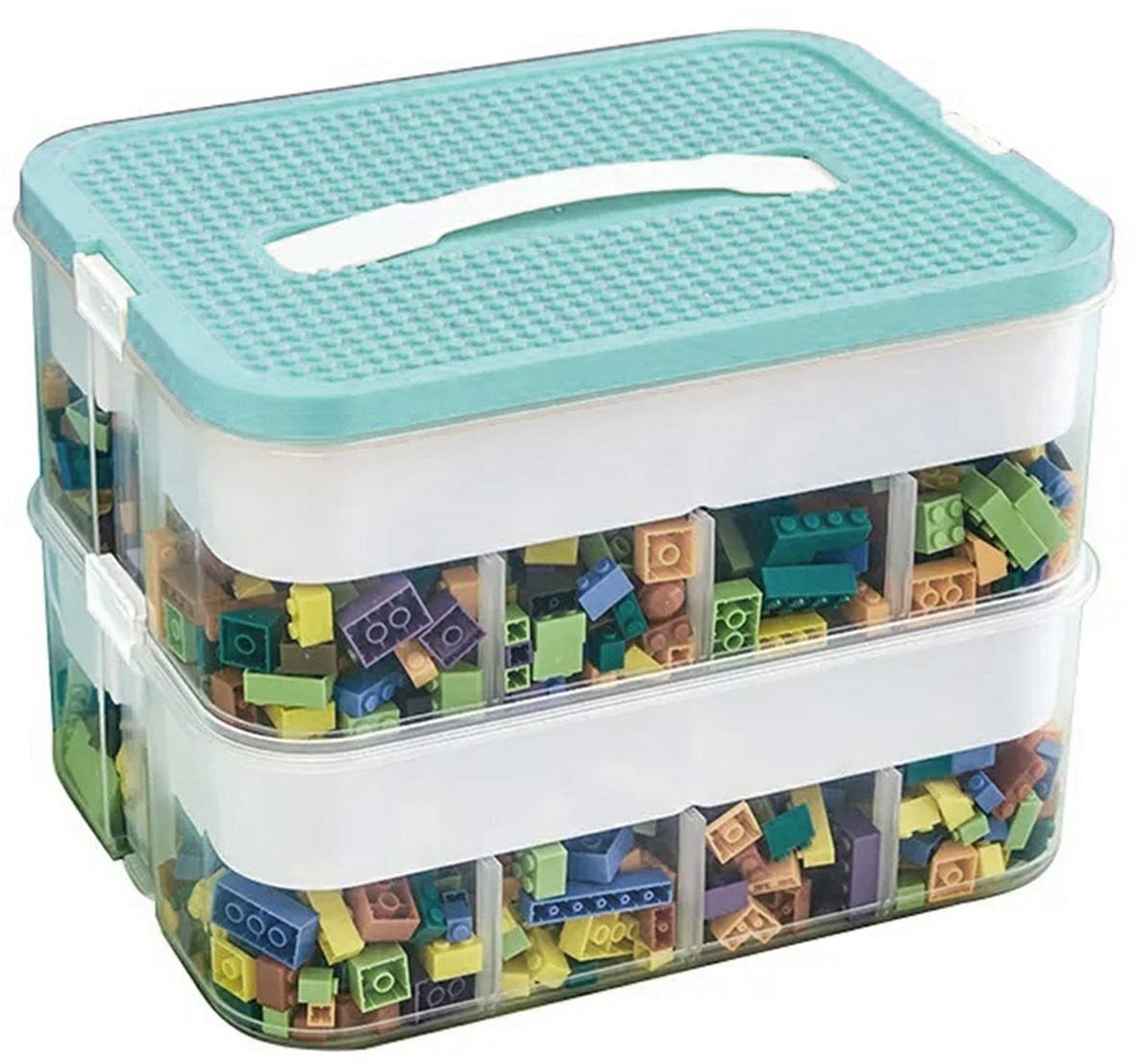 DA326A Pudełko pojemnik na klocki 2 warstwy