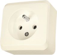 Schneider Electric Gniazdo pojedyncze Prima z/u 16A IP20 beżowe (WDE001130)