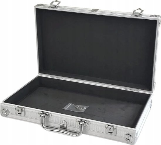 Mała walizka aluminiowa zamykana na kluczyk 355x230x70 mm