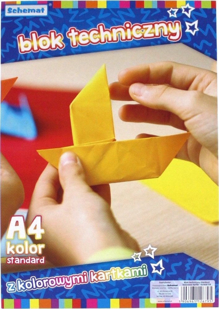 SCHEMAT Blok techniczny A4/10K 160g kolorowy (10szt)