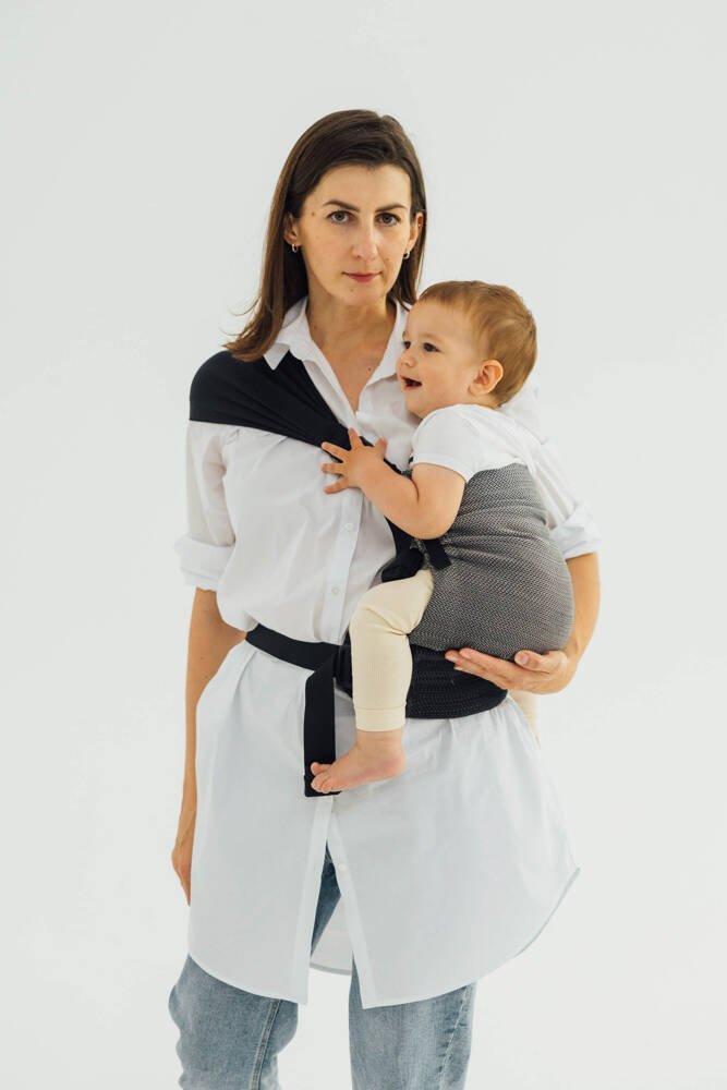 LennyLamb Nosidło LennyLamb LennyHip - Mała Jodełka Szary Regulowane