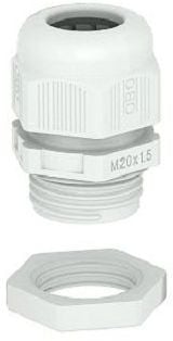 Bettermann Dławik kablowy z przeciwnakrętką PG11 PA jasnoszary RAL 7035 V-TEC PG11+ LGR (2024659)