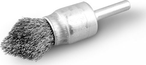 UN SZCZOTKA PĘDZELKOWA STOŻKOWA DRUT STALOWY TRZPIEŃ 6MM,FI25MM (1 SZT)