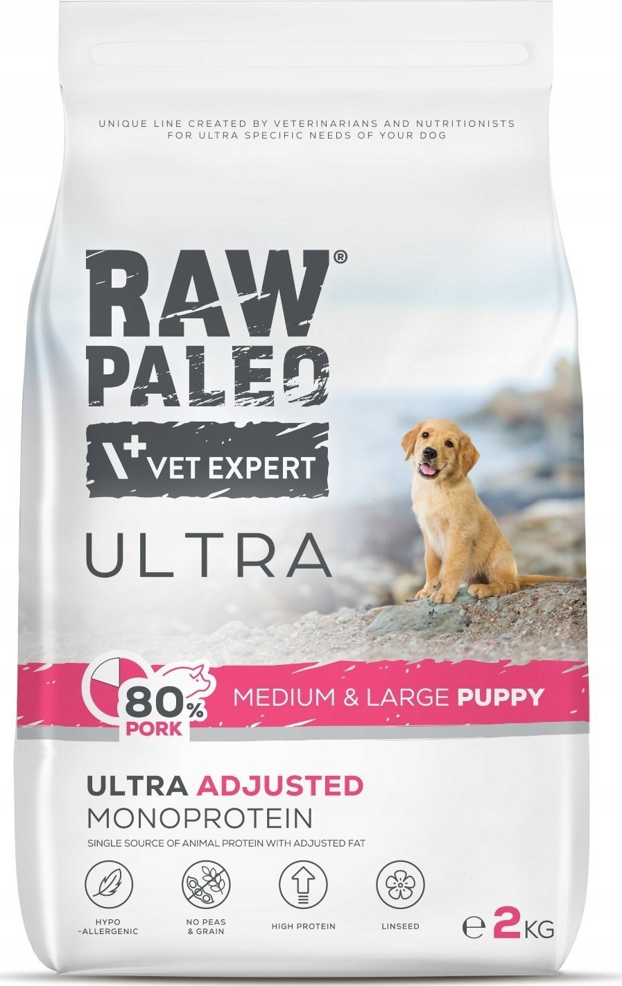 ML Raw Paleo Ultra Pork Medium&Large Puppy 2kg