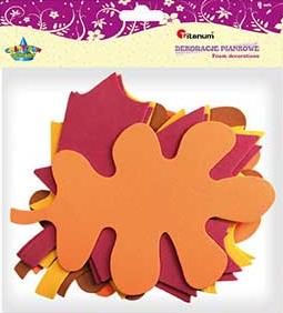 Titanum Dekoracje piankowe duże liście dębu,klonu 8szt.mix kolor:pomarańczowy,żółty,brąz,bordo 205x190x1mm. (EB691)