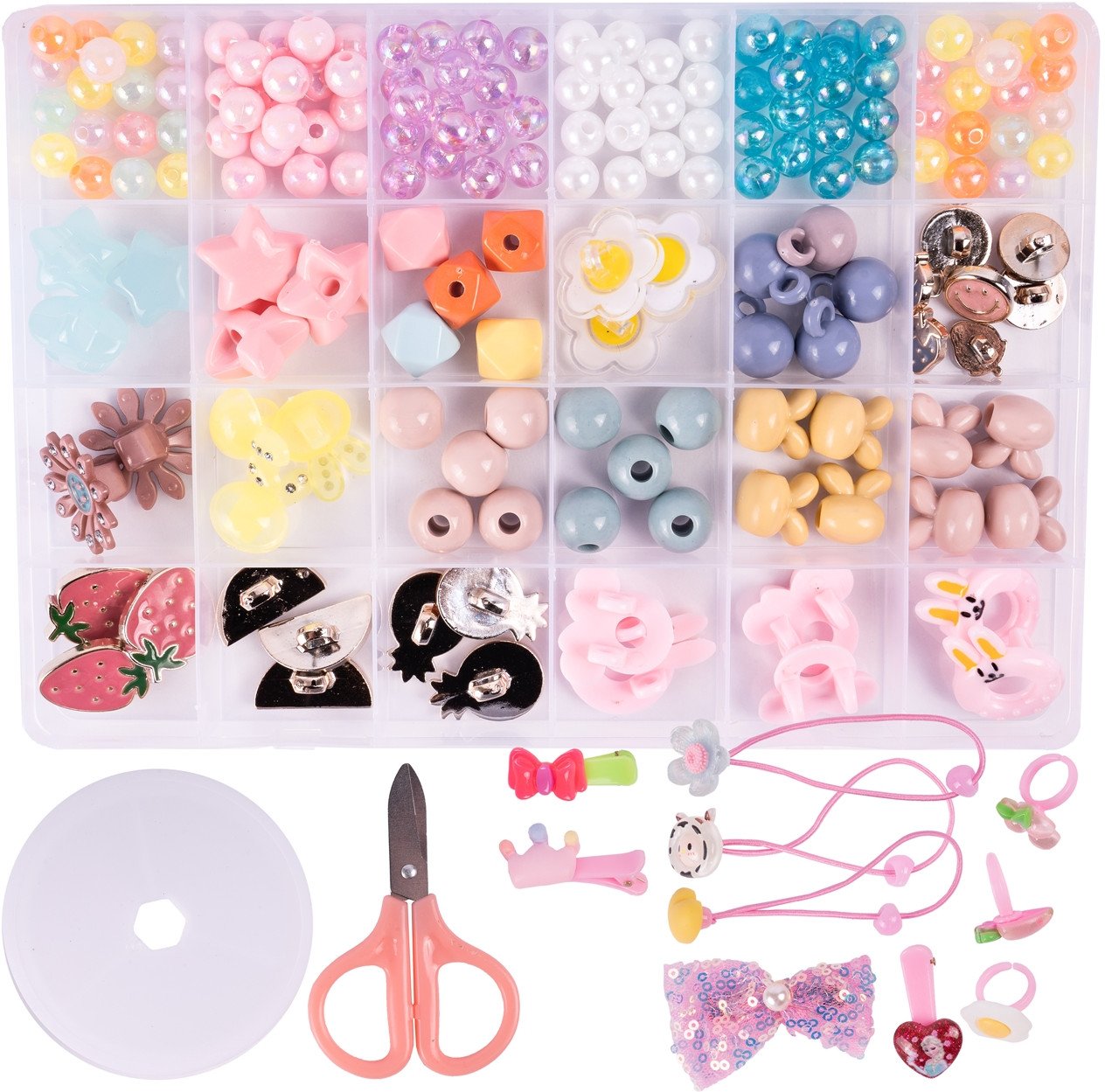 Zestaw Koralików do Tworzenia Bransoletek 240 elementów