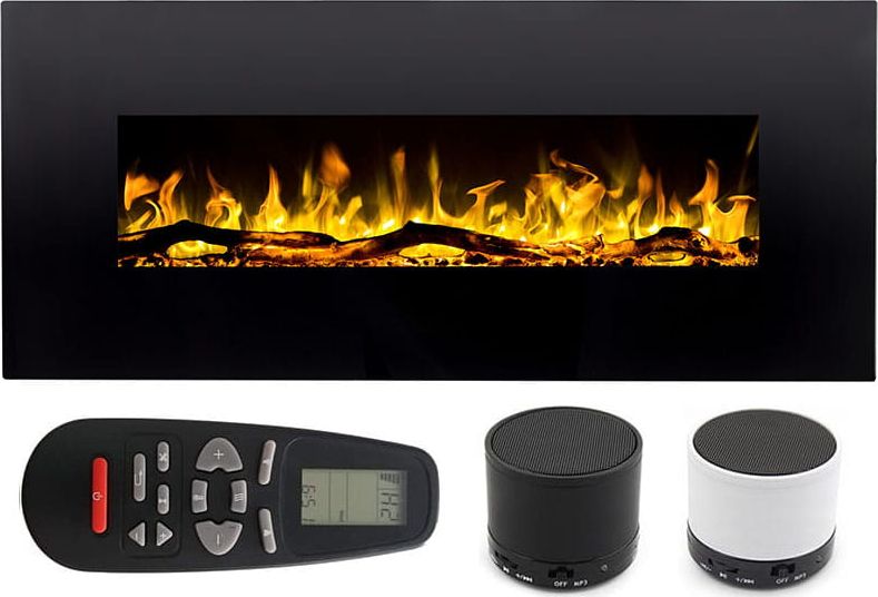 Aflamo Kominek Elektryczny Ścienny Albion Bez Funkcji Grzania 50 NH 128 cm