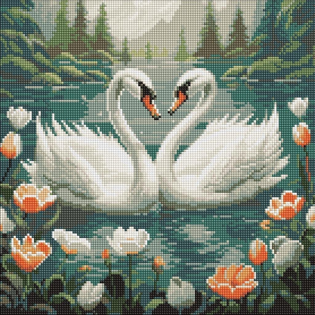 Norimpex Diamentowa mozaika - Wierno¶ć łabędzia 40x40cm