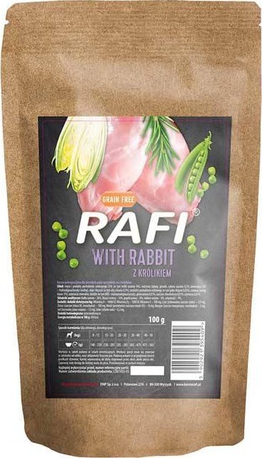 Sucha karma dla psa Rafi z królikiem 100 g