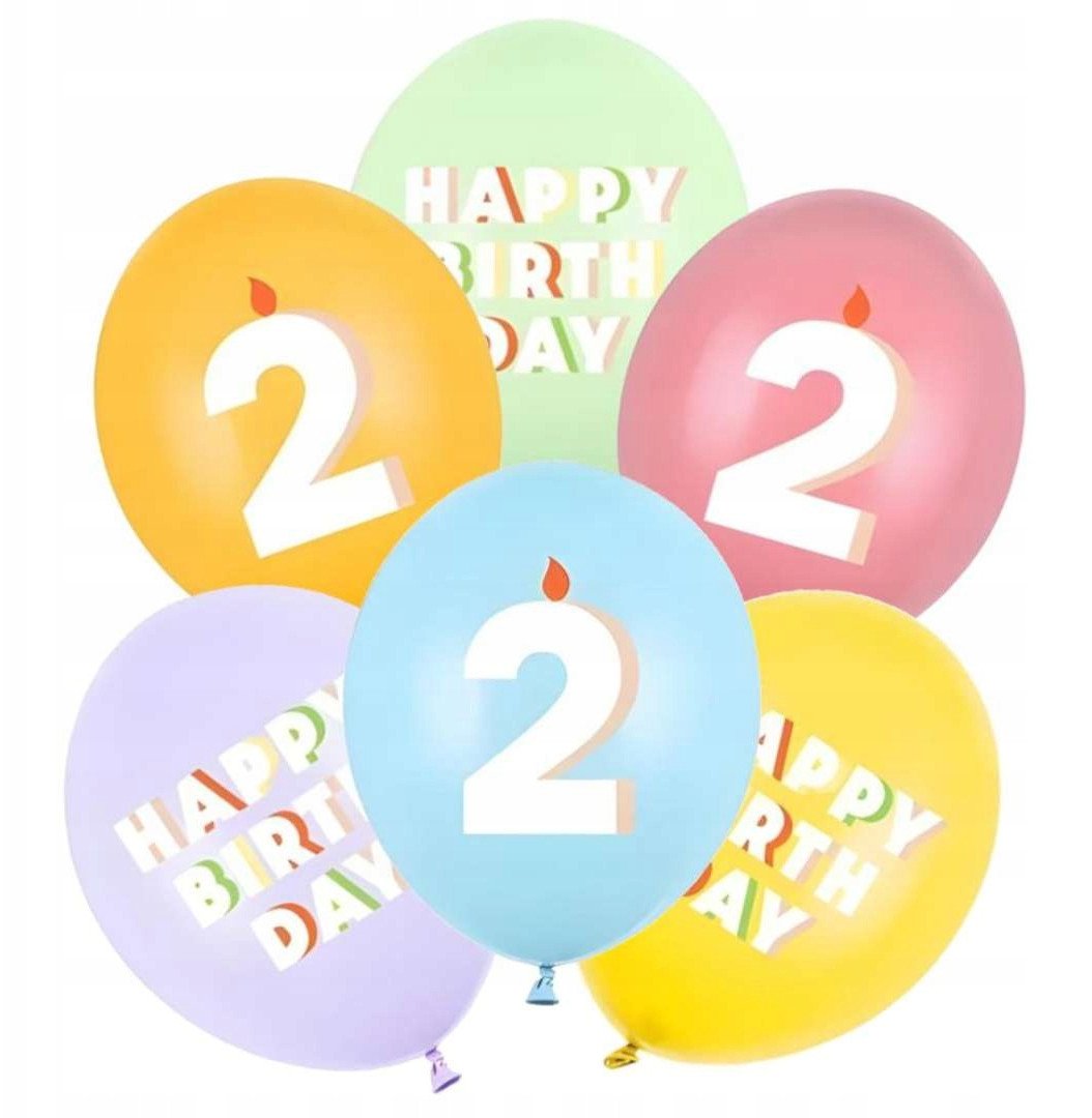 Balony 2 mix 30cm 6szt