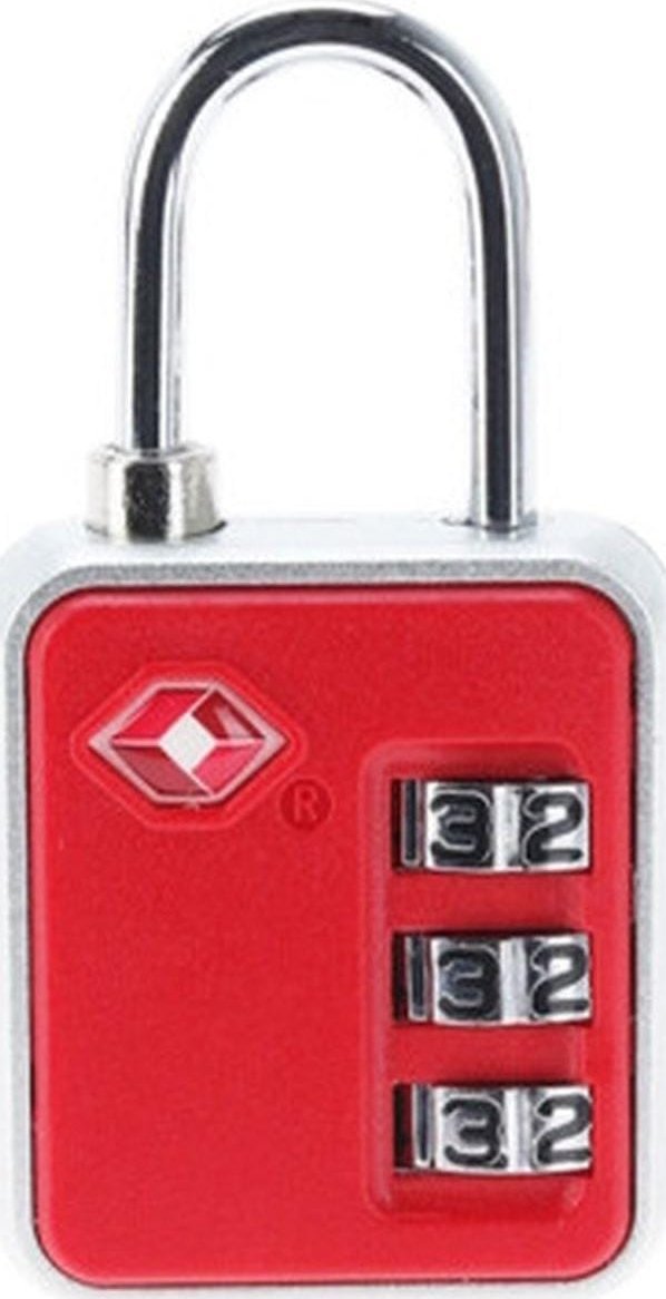 KŁÓDK NA SZYF DO WALIZKI TORBY - CZERWONY