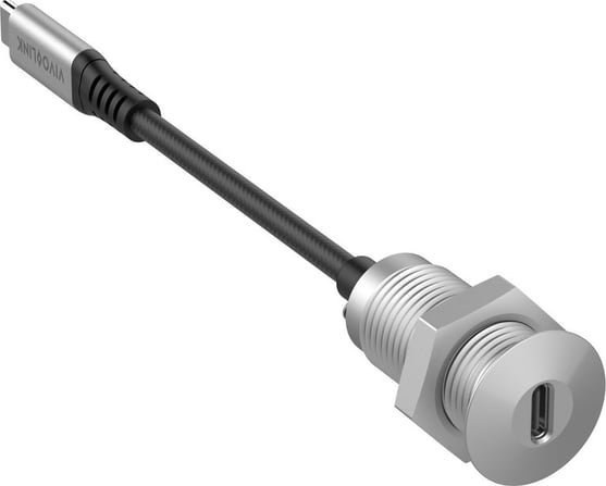 Adapter USB VivoLink Vivolink PROUSBCMF0.3SOCKET kabel USB 0,3 m USB 3.2 Gen 2 (3.1 Gen 2) USB C Szary