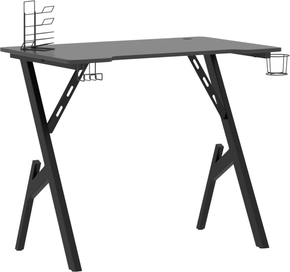 Biurko vidaXL 325404 Czarne 90 cmx60 cm