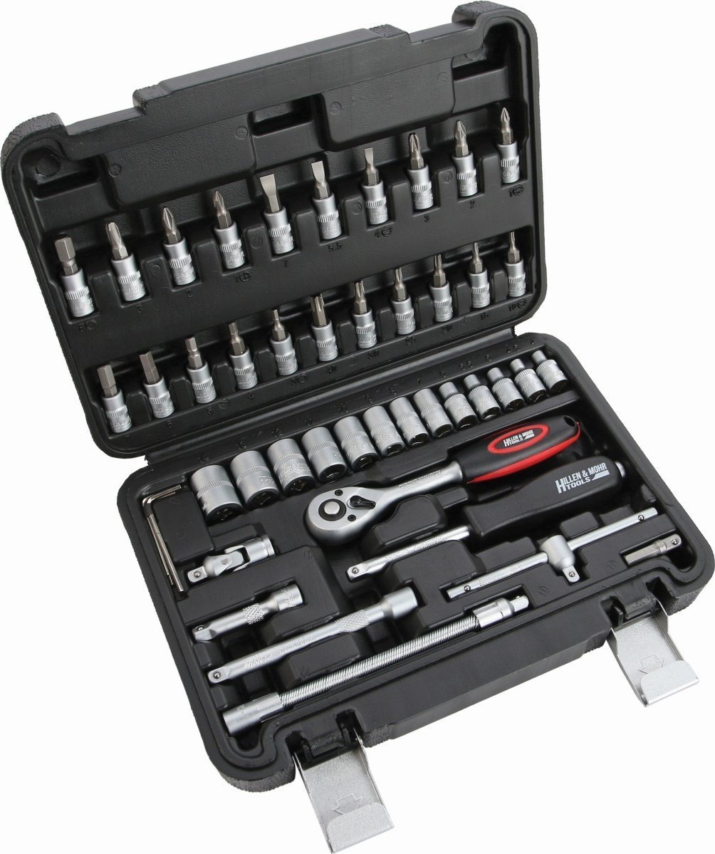 Zestaw narzędzi Dedra Klucze nasad.CrV 46szt 13x1/4""