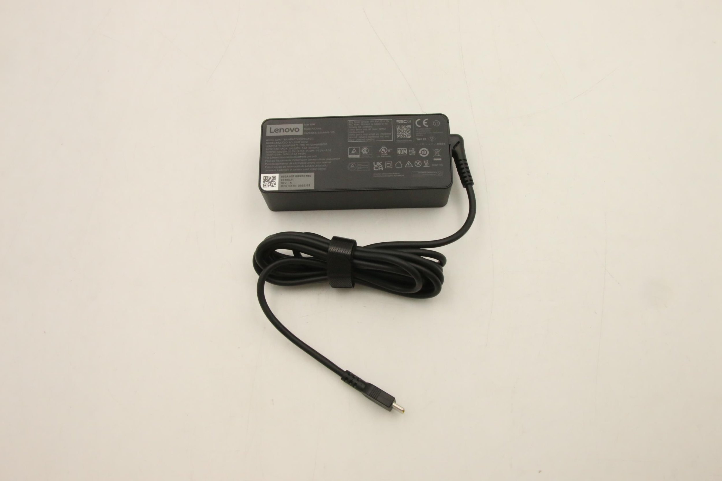 Lenovo 5A10W86303 adapter zasilający/ inwentor Wewnętrzna 65 W Czarny