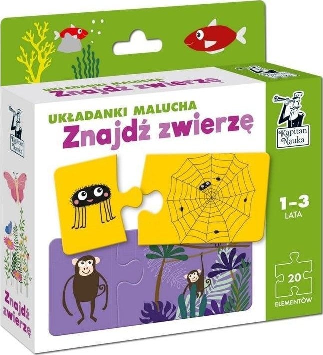 Edgard Kapitan Nauka. Znajdź zwierzę. Układanki malucha