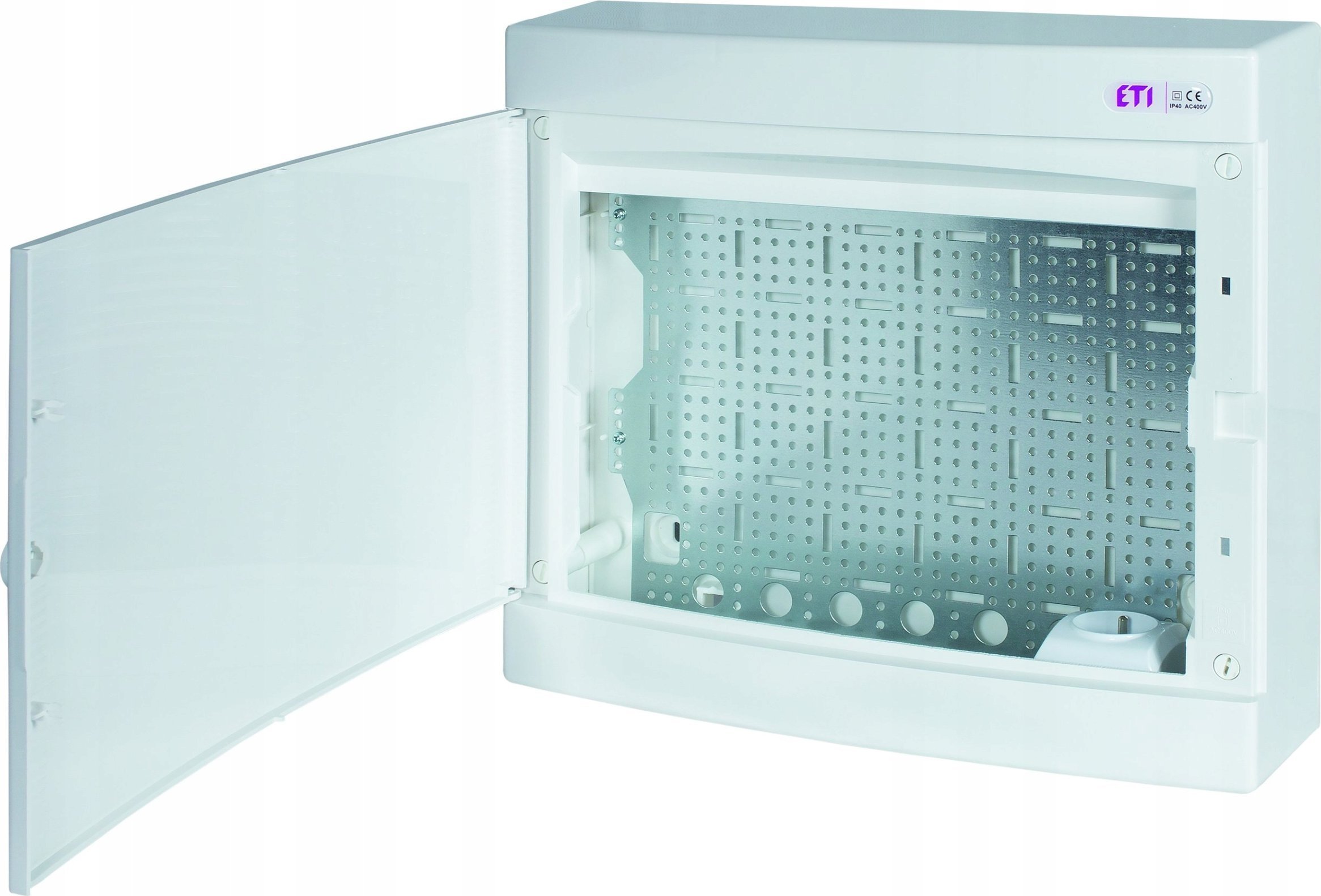 Etipo Obudowa natynkowa ETI Polam 001101309 ECT 2X18PO MEDIA wyposażona w płytę i gniazdko