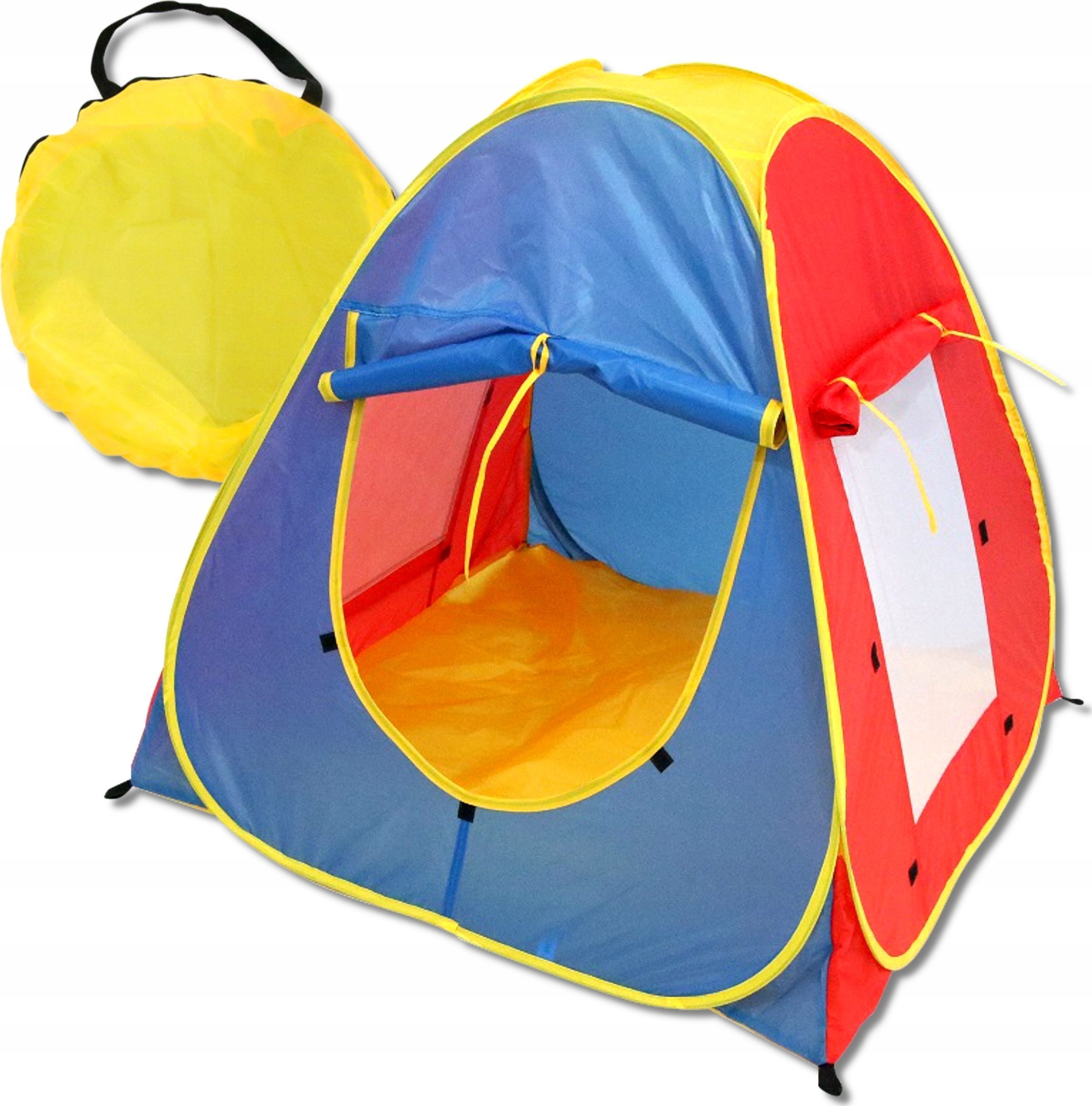 Namiot dziecięcy RAINBOW ogrodowy/pokojowy niebiesto-żółto-czerwony.