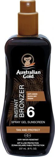 Australian Gold Żel W Sprayu Z Bronzerem SPF6