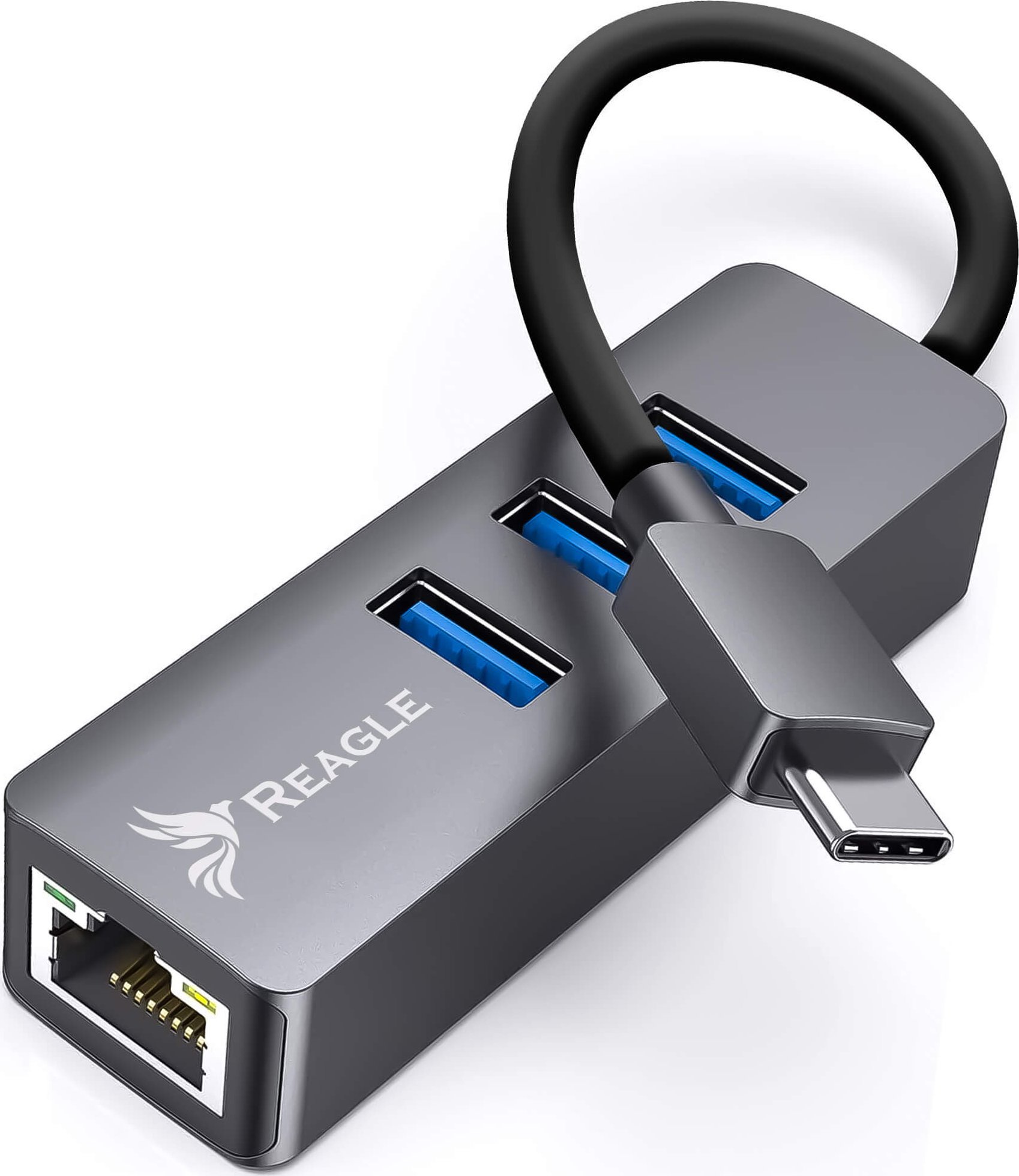 HUB USB Reagle Reagle Karta Sieciowa Hub USB-C 3.1 GIGABIT LAN RJ45 1GB