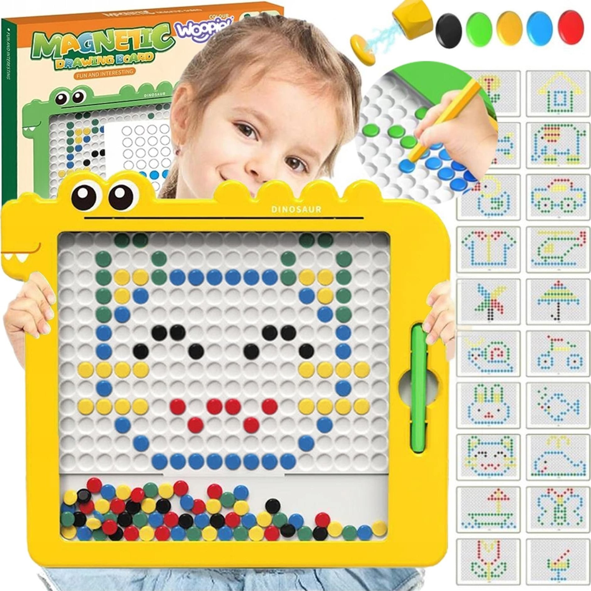 Woopie Tablica Magnetyczna Dla Dzieci Montessori Magpad Dinozaur