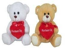 Miś z sercem 24cm MIX