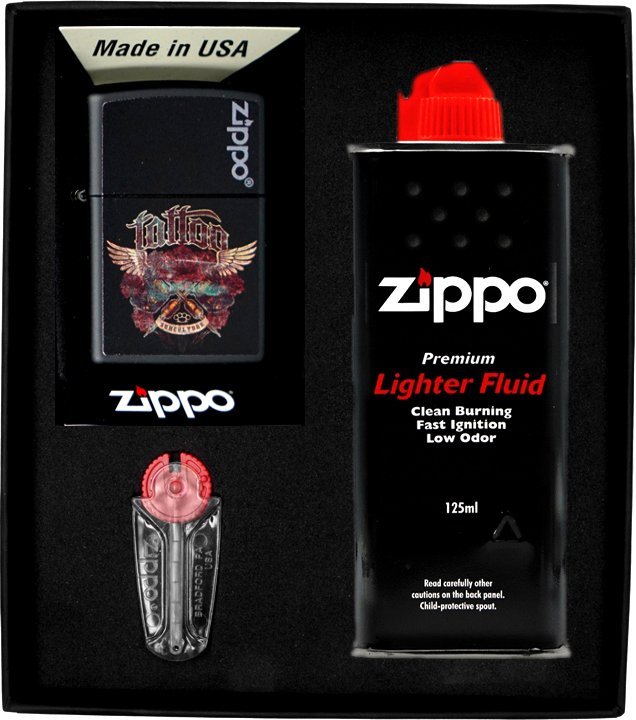 Zestaw ZIPPO Zapalniczka TATTOO Prezentowy No1