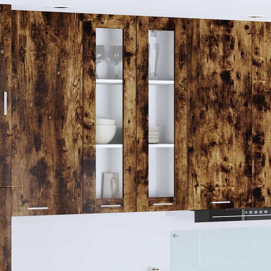 vidaXL Szafka wisząca z półką Riga Dąb wędzony 60 x 31 x 100 cm